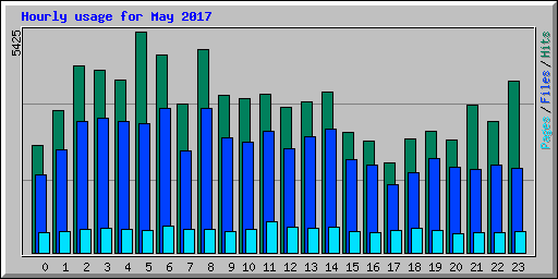 Hourly usage for May 2017